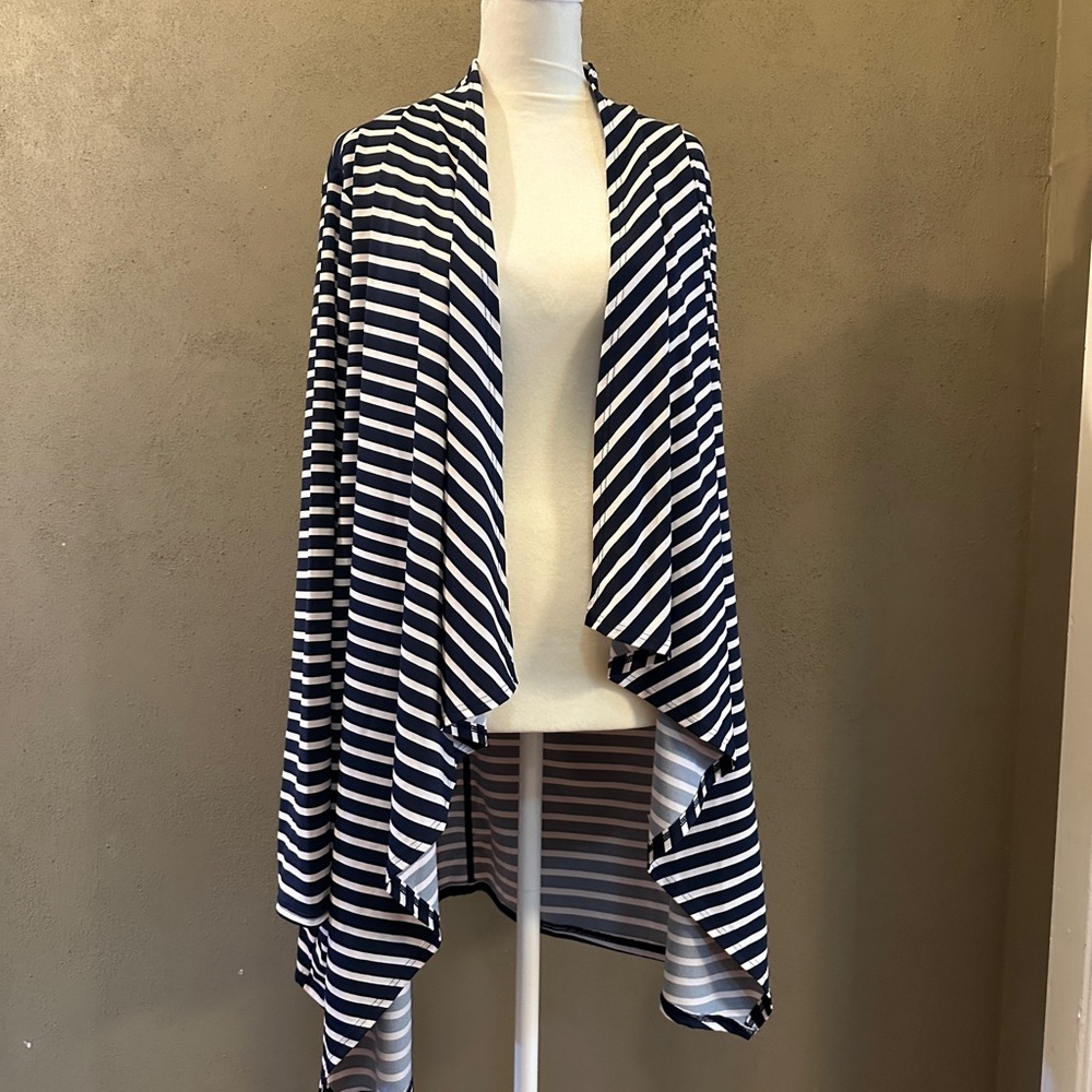 Lands' End Striped swim coverup